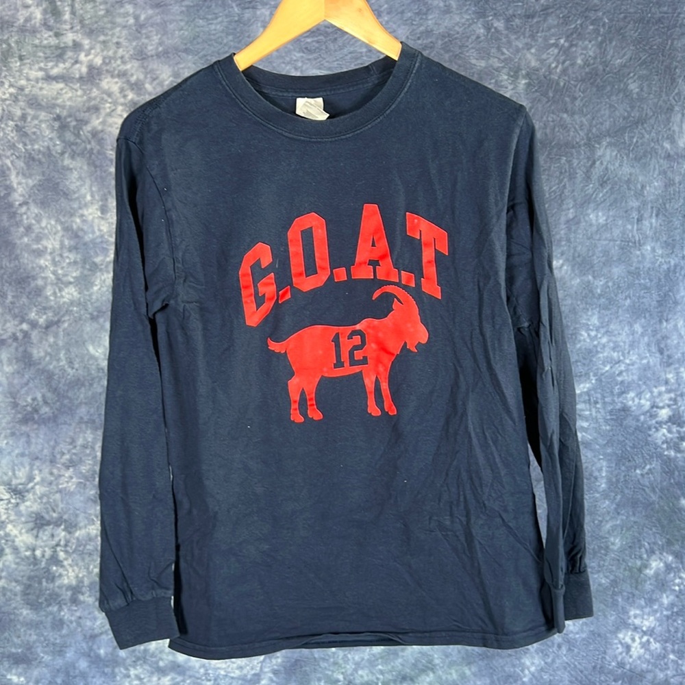 Navy Blue Goat Long Sleeve T-shirt
